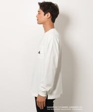 KHKJS18054 a.v.v MEN(アー・ヴェ・ヴェ) 【KANGOL】スクエアプリントワイドシルエットカットソー ホワイト