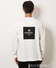 KHKJS18054 a.v.v MEN(アー・ヴェ・ヴェ) 【KANGOL】スクエアプリントワイドシルエットカットソー ホワイト