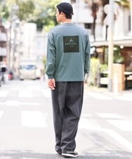 KHKJS18054 a.v.v MEN(アー・ヴェ・ヴェ) 【KANGOL】スクエアプリントワイドシルエットカットソー ホワイト