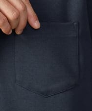 KHKJV05044 a.v.v MEN(アー・ヴェ・ヴェ) 【きれいめで楽チン】キーネックフェイクレイヤードセミワイドカットソー ネイビー