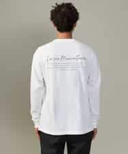 KHKJV11044 a.v.v MEN(アー・ヴェ・ヴェ) 【大人気PARISモチーフ】フォトプリントワイドシルエットロングTシャツ ホワイト