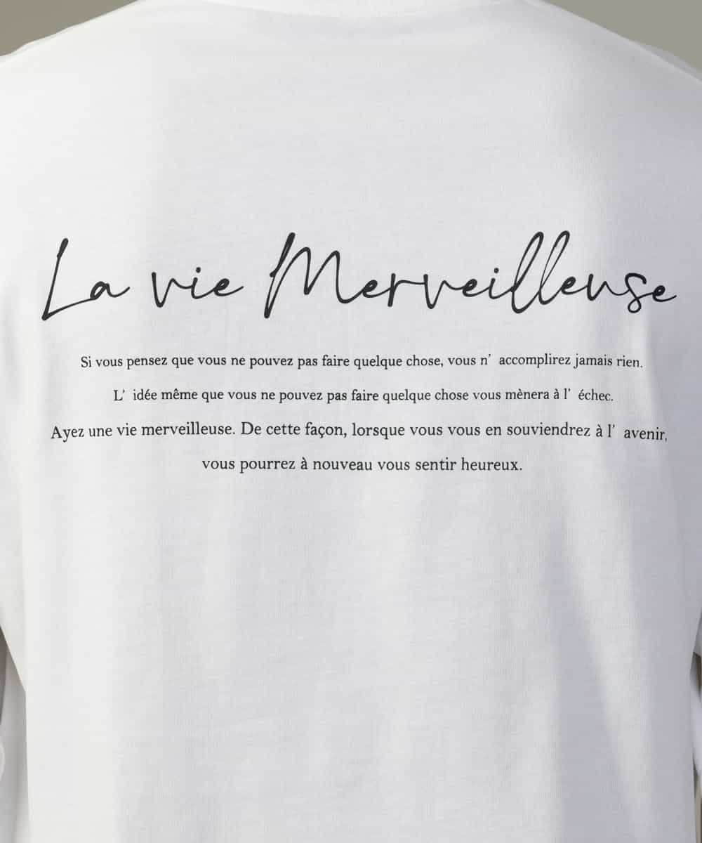 KHKJV11044 a.v.v MEN(アー・ヴェ・ヴェ) 【大人気PARISモチーフ】フォトプリントワイドシルエットロングTシャツ ホワイト