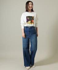 KHKJV12044 a.v.v MEN(アー・ヴェ・ヴェ) 【HIDEYUKI SUTO×a.v.vコラボ】フォトプリントワイドシルエットロングＴシャツ ダークグレー