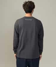 KHKJV12044 a.v.v MEN(アー・ヴェ・ヴェ) 【HIDEYUKI SUTO×a.v.vコラボ】フォトプリントワイドシルエットロングＴシャツ ダークグレー