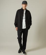 KHKJV14034 a.v.v MEN(アー・ヴェ・ヴェ) 【大人のロゴT】ビッグロゴワイドシルエットロングTシャツ ホワイト