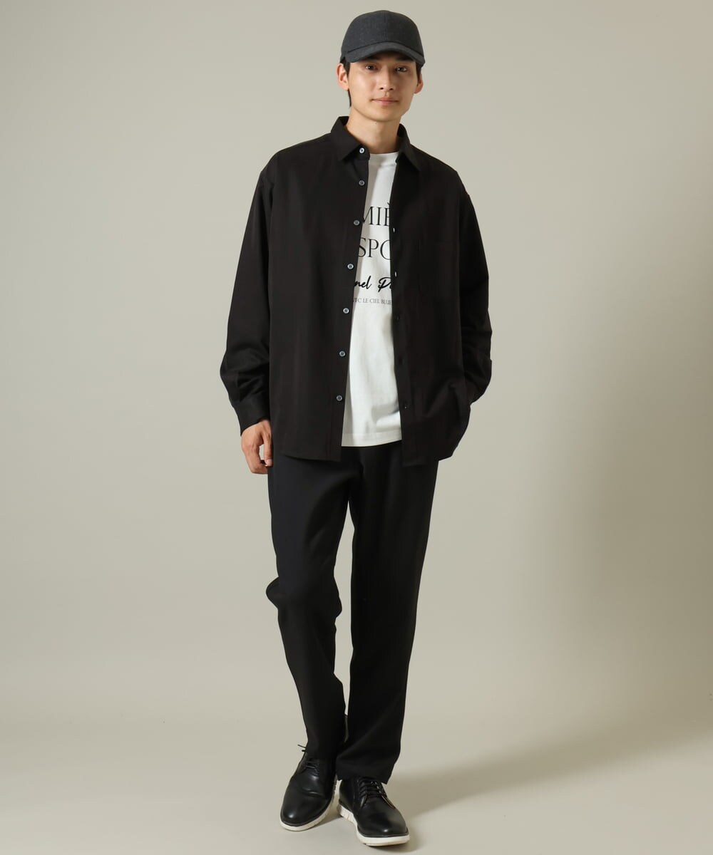 KHKJV14034 a.v.v MEN(アー・ヴェ・ヴェ) 【大人のロゴT】ビッグロゴワイドシルエットロングTシャツ ホワイト