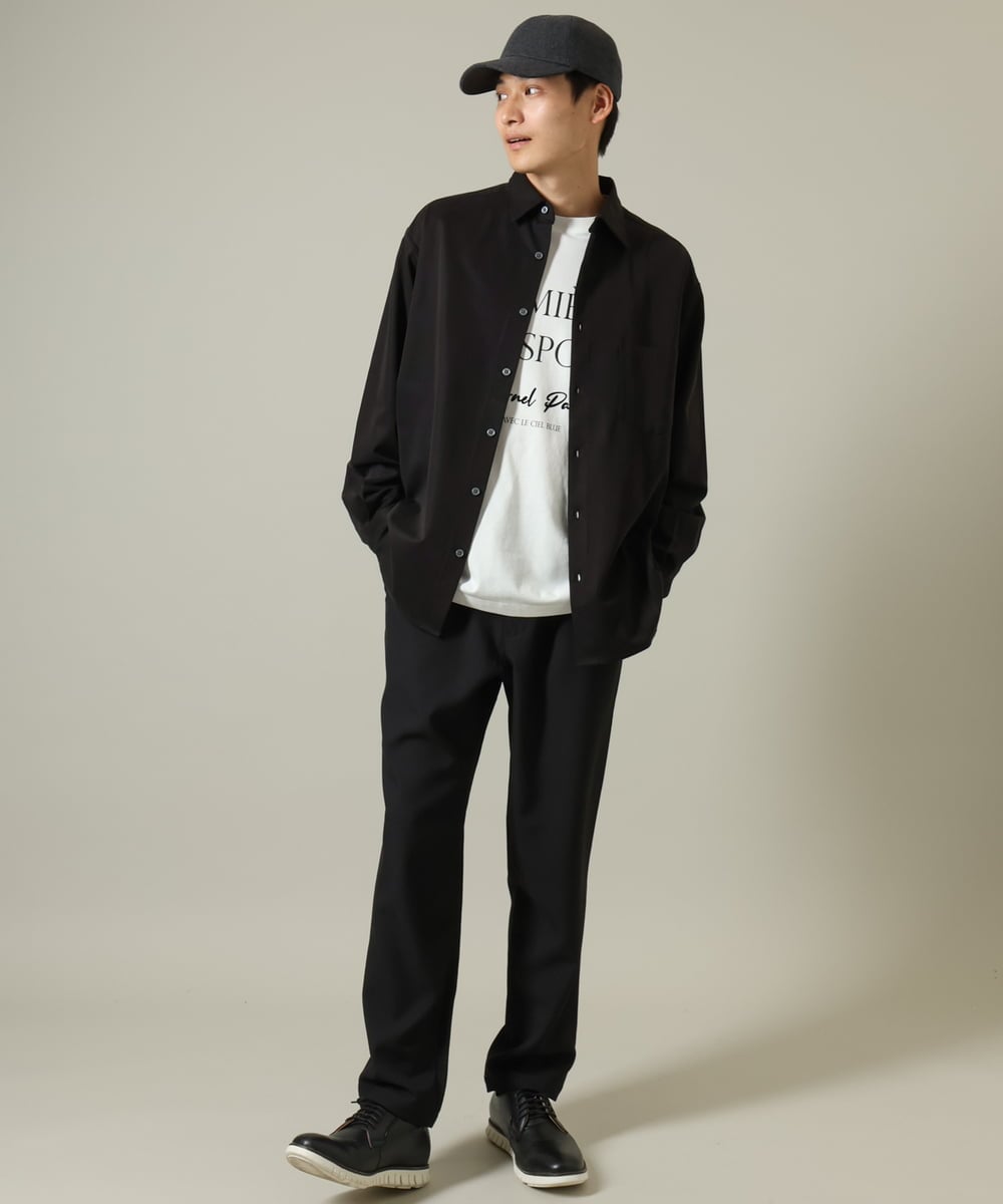 KHKJV14034 a.v.v MEN(アー・ヴェ・ヴェ) 【大人のロゴT】ビッグロゴワイドシルエットロングTシャツ ホワイト