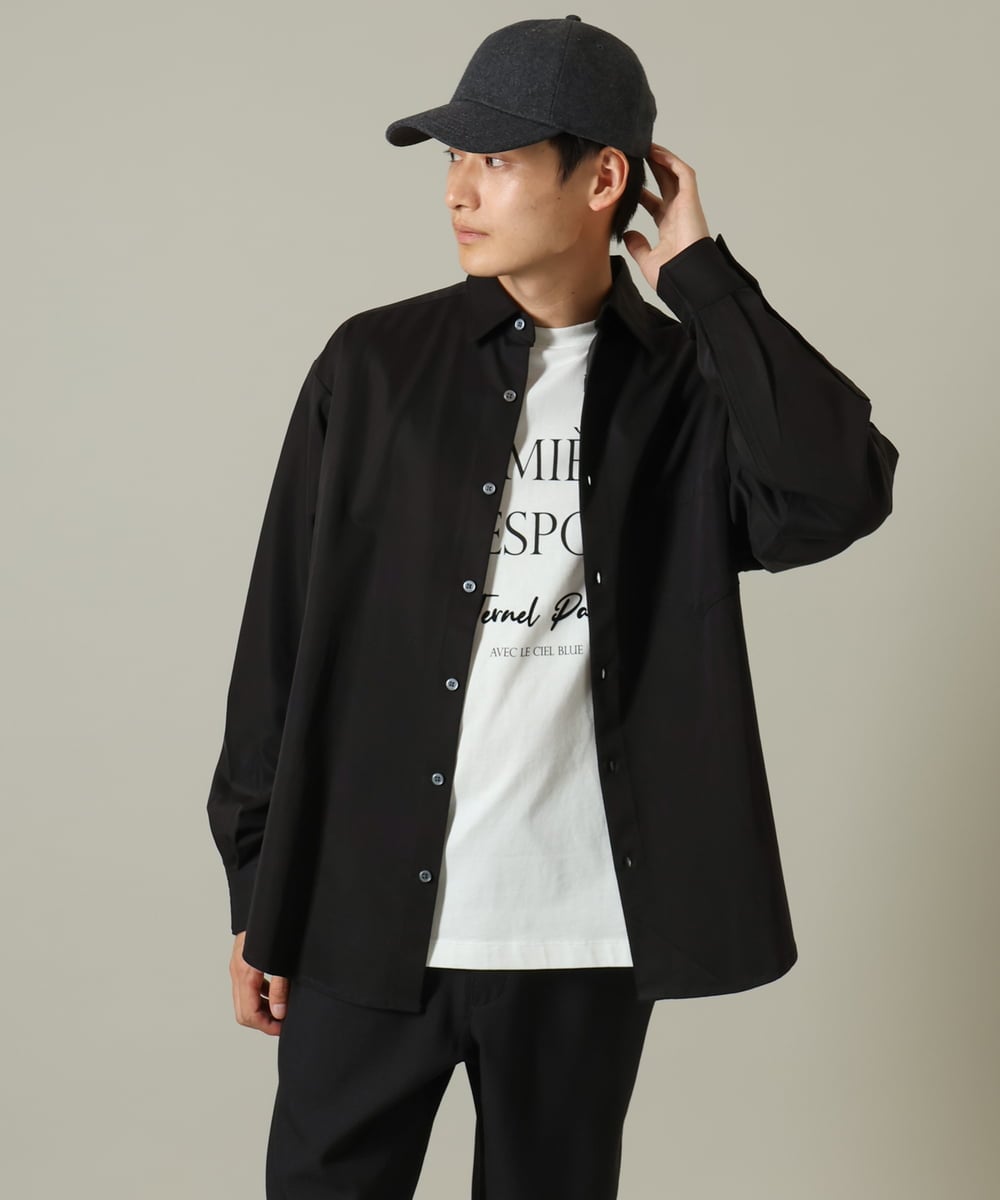 KHKJV14034 a.v.v MEN(アー・ヴェ・ヴェ) 【大人のロゴT】ビッグロゴワイドシルエットロングTシャツ ホワイト