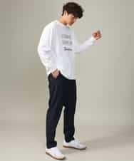 KHKJV14034 a.v.v MEN(アー・ヴェ・ヴェ) 【大人のロゴT】ビッグロゴワイドシルエットロングTシャツ ホワイト