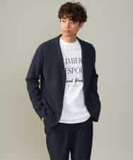 KHKJV14034 a.v.v MEN(アー・ヴェ・ヴェ) 【大人のロゴT】ビッグロゴワイドシルエットロングTシャツ ホワイト