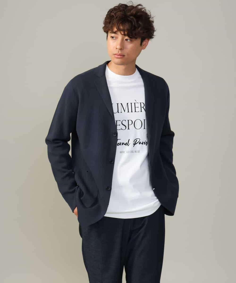 KHKJV14034 a.v.v MEN(アー・ヴェ・ヴェ) 【大人のロゴT】ビッグロゴワイドシルエットロングTシャツ ホワイト