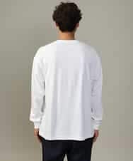 KHKJV14034 a.v.v MEN(アー・ヴェ・ヴェ) 【大人のロゴT】ビッグロゴワイドシルエットロングTシャツ ホワイト