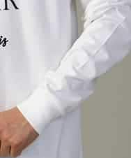 KHKJV14034 a.v.v MEN(アー・ヴェ・ヴェ) 【大人のロゴT】ビッグロゴワイドシルエットロングTシャツ ホワイト