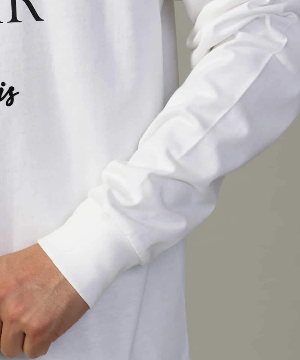 KHKJV14034 a.v.v MEN(アー・ヴェ・ヴェ) 【大人のロゴT】ビッグロゴワイドシルエットロングTシャツ ホワイト