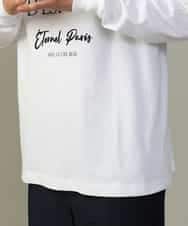 KHKJV14034 a.v.v MEN(アー・ヴェ・ヴェ) 【大人のロゴT】ビッグロゴワイドシルエットロングTシャツ ホワイト
