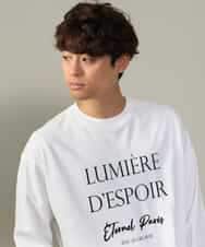 KHKJV14034 a.v.v MEN(アー・ヴェ・ヴェ) 【大人のロゴT】ビッグロゴワイドシルエットロングTシャツ ホワイト