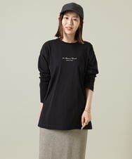KHKJV29029 a.v.v MEN(アー・ヴェ・ヴェ) 【ユニセックス】ミニロゴセミワイドシルエットロングTシャツ ホワイト