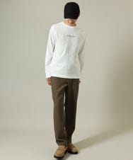 KHKJV29029 a.v.v MEN(アー・ヴェ・ヴェ) 【ユニセックス】ミニロゴセミワイドシルエットロングTシャツ ホワイト