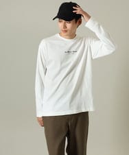 KHKJV29029 a.v.v MEN(アー・ヴェ・ヴェ) 【ユニセックス】ミニロゴセミワイドシルエットロングTシャツ ホワイト