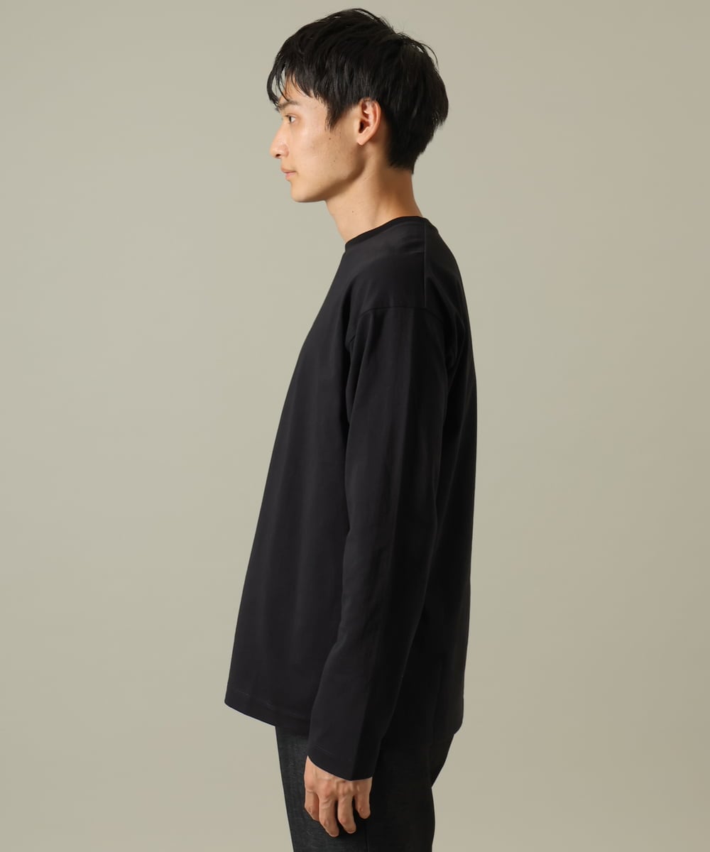 KHKJV29029 a.v.v MEN(アー・ヴェ・ヴェ) 【ユニセックス】ミニロゴセミワイドシルエットロングTシャツ ホワイト
