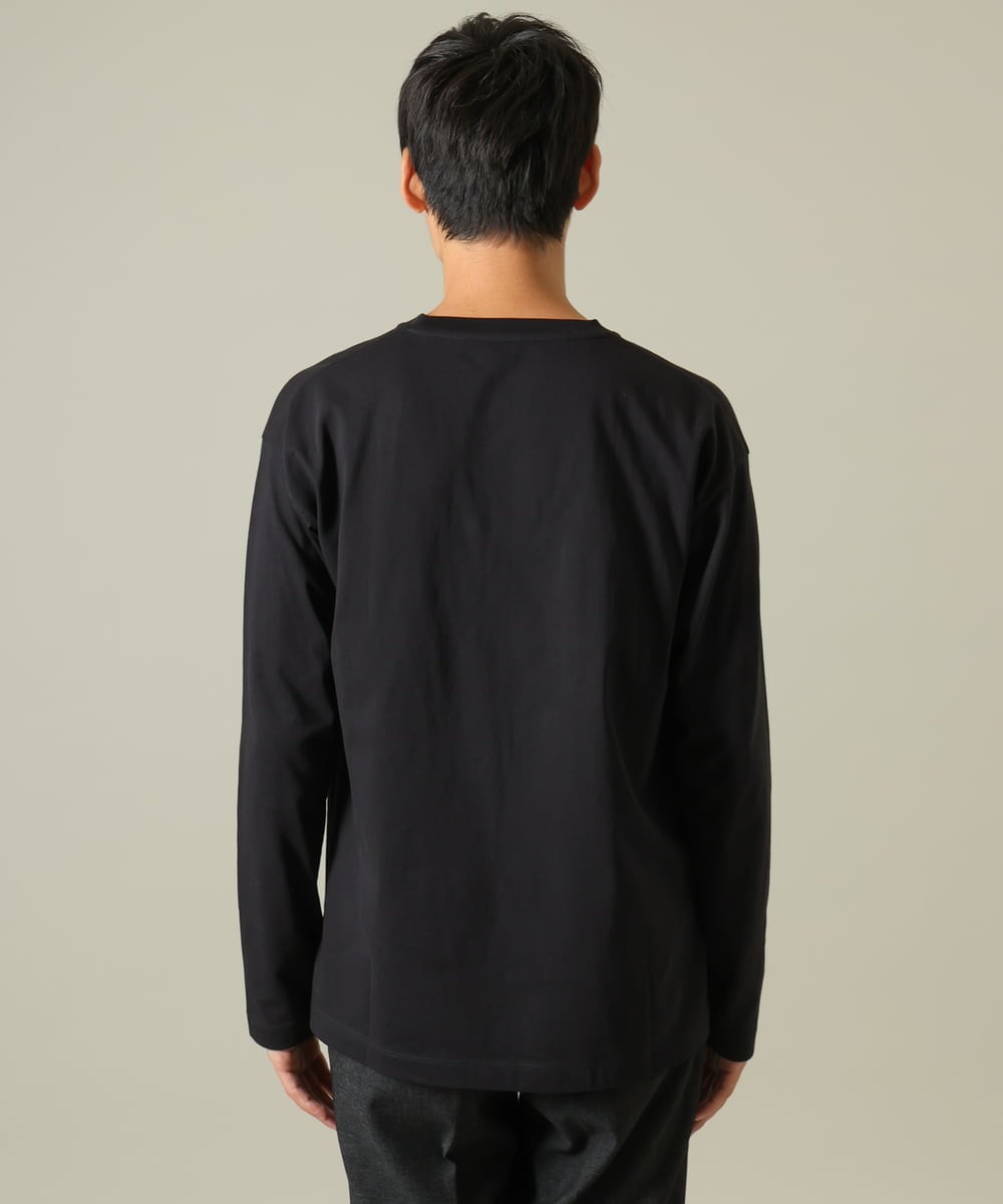 KHKJV29029 a.v.v MEN(アー・ヴェ・ヴェ) 【ユニセックス】ミニロゴセミワイドシルエットロングTシャツ ホワイト