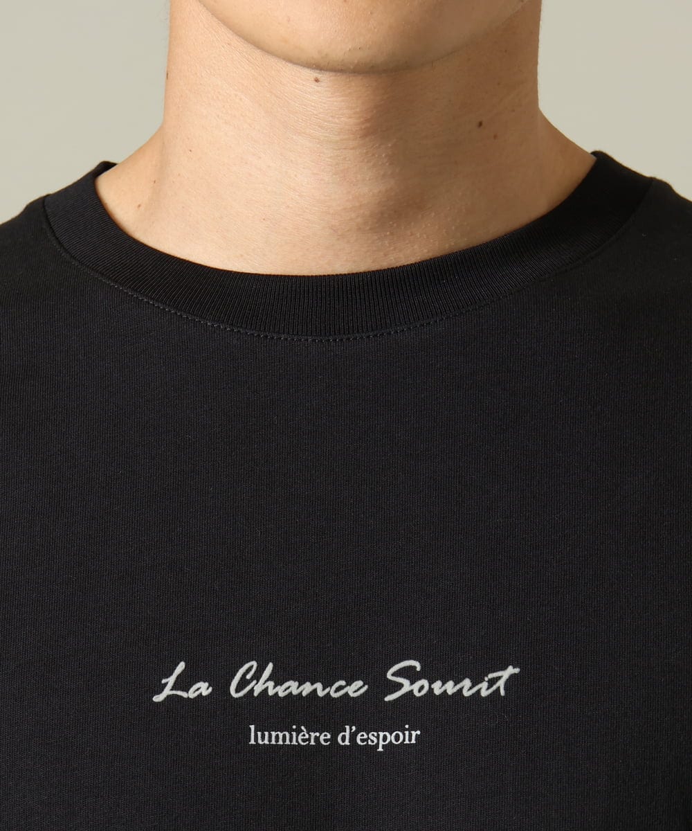 KHKJV29029 a.v.v MEN(アー・ヴェ・ヴェ) 【ユニセックス】ミニロゴセミワイドシルエットロングTシャツ ホワイト
