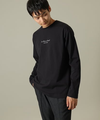 KHKJV29029 a.v.v MEN 【ユニセックス】ミニロゴセミワイドシルエットロングTシャツ