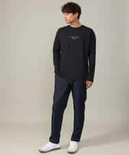 KHKJV29029 a.v.v MEN(アー・ヴェ・ヴェ) 【ユニセックス】ミニロゴセミワイドシルエットロングTシャツ ホワイト