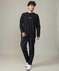 KHKJV29029 a.v.v MEN(アー・ヴェ・ヴェ) 【ユニセックス】ミニロゴセミワイドシルエットロングTシャツ ホワイト
