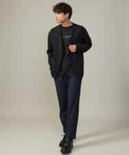 KHKJV29029 a.v.v MEN(アー・ヴェ・ヴェ) 【ユニセックス】ミニロゴセミワイドシルエットロングTシャツ ホワイト