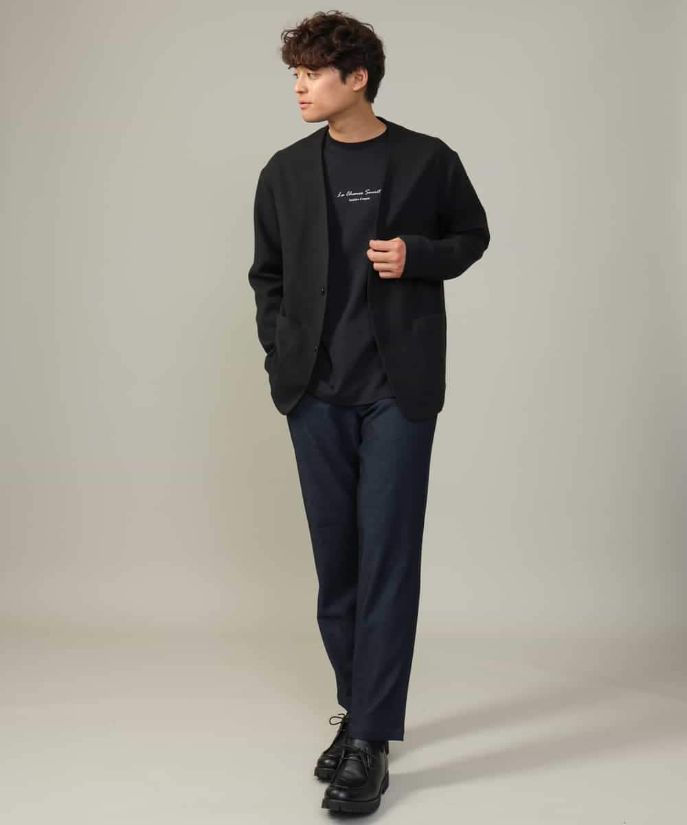 KHKJV29029 a.v.v MEN(アー・ヴェ・ヴェ) 【ユニセックス】ミニロゴセミワイドシルエットロングTシャツ ホワイト