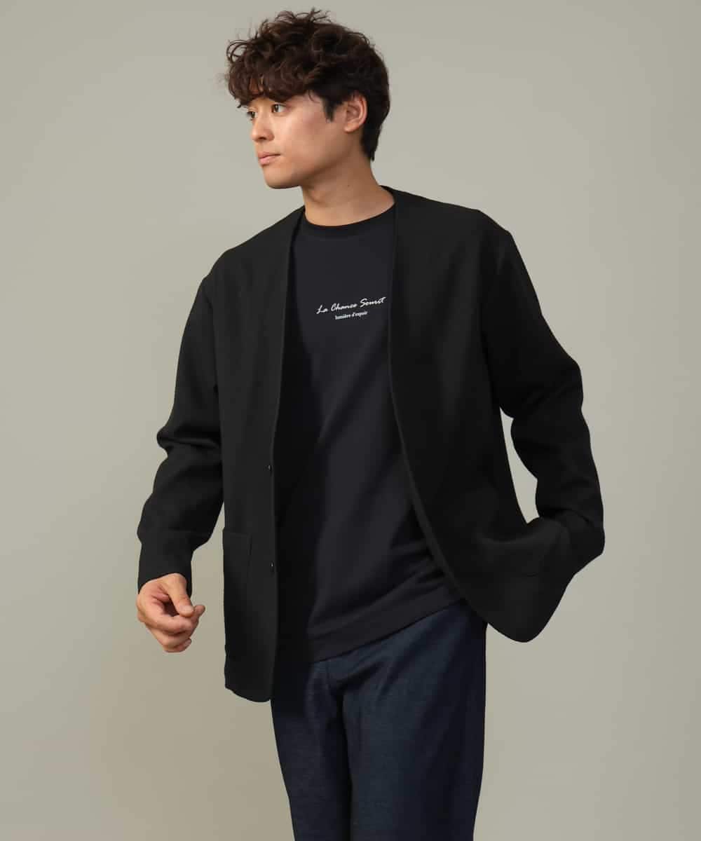KHKJV29029 a.v.v MEN(アー・ヴェ・ヴェ) 【ユニセックス】ミニロゴセミワイドシルエットロングTシャツ ホワイト