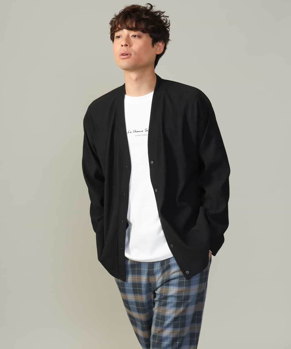 KHKJV29029 a.v.v MEN(アー・ヴェ・ヴェ) 【ユニセックス】ミニロゴセミワイドシルエットロングTシャツ ホワイト