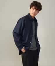 KHKJV38034 a.v.v MEN(アー・ヴェ・ヴェ) 【万能インナー】細ボーダーセミワイドシルエットロングTシャツ ダークグレー