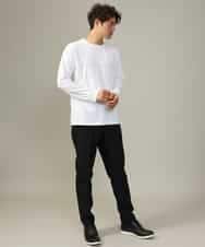 KHKJV53034 a.v.v MEN(アー・ヴェ・ヴェ) 【ジャケイン可】ピンタックセミワイドシルエット クルーネックTシャツ ライトグレー