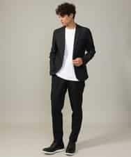 KHKJV53034 a.v.v MEN(アー・ヴェ・ヴェ) 【ジャケイン可】ピンタックセミワイドシルエット クルーネックTシャツ ライトグレー