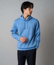 KHKKA01059 a.v.v MEN(アー・ヴェ・ヴェ) 【イージーケア/毛玉になりにくい】幾何ジャカードプルオーバーパーカー【ストレッチ/洗濯機で洗える】 ライトブルー