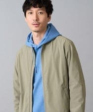 KHKKA01059 a.v.v MEN(アー・ヴェ・ヴェ) 【イージーケア/毛玉になりにくい】幾何ジャカードプルオーバーパーカー【ストレッチ/洗濯機で洗える】 ライトブルー