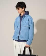 KHKKA01059 a.v.v MEN(アー・ヴェ・ヴェ) 【イージーケア/毛玉になりにくい】幾何ジャカードプルオーバーパーカー【ストレッチ/洗濯機で洗える】 ブラック