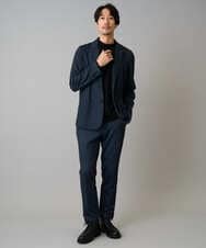 KHKKA03034 a.v.v MEN(アー・ヴェ・ヴェ) 【雑誌MonoMax12月号掲載】ポンチモックネックカットソー【イージーケア/毛玉になりにくい/速乾/洗濯機で洗える】 ブラック