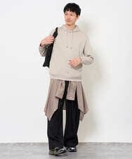 KHKKD01059 a.v.v MEN(アー・ヴェ・ヴェ) 【イージーケア/洗濯機で洗える/毛玉になりにくい/ストレッチ】キカジャカードプルオーバーパーカー ライトグレー