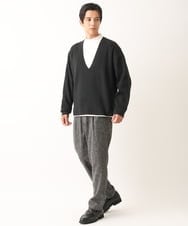 KHKKS03034 a.v.v MEN(アー・ヴェ・ヴェ) ポンチモックネックカットソー グレー
