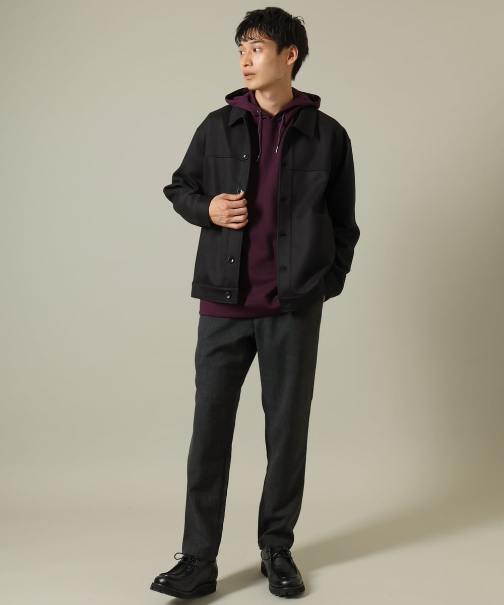 KHKKV01054 a.v.v MEN(アー・ヴェ・ヴェ) 【累計2.5万枚販売】なめらかダンボールパーカー ベージュ