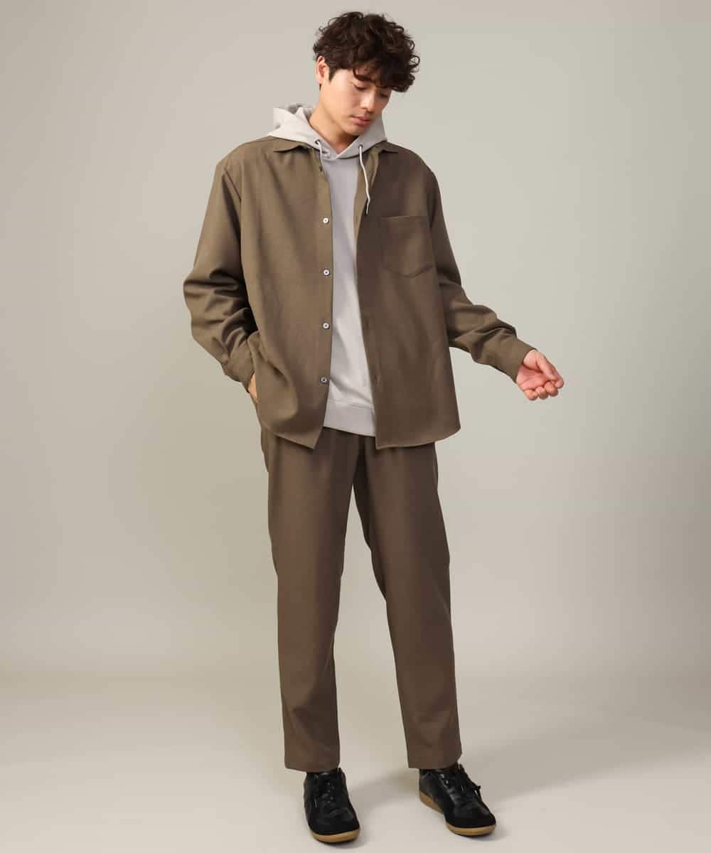KHKKV01054 a.v.v MEN(アー・ヴェ・ヴェ) 【累計2.5万枚販売】なめらかダンボールパーカー ベージュ