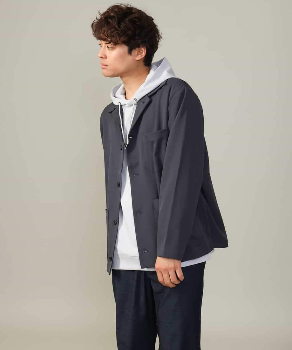 KHKKV01054 a.v.v MEN(アー・ヴェ・ヴェ) 【累計2.5万枚販売】なめらかダンボールパーカー ベージュ