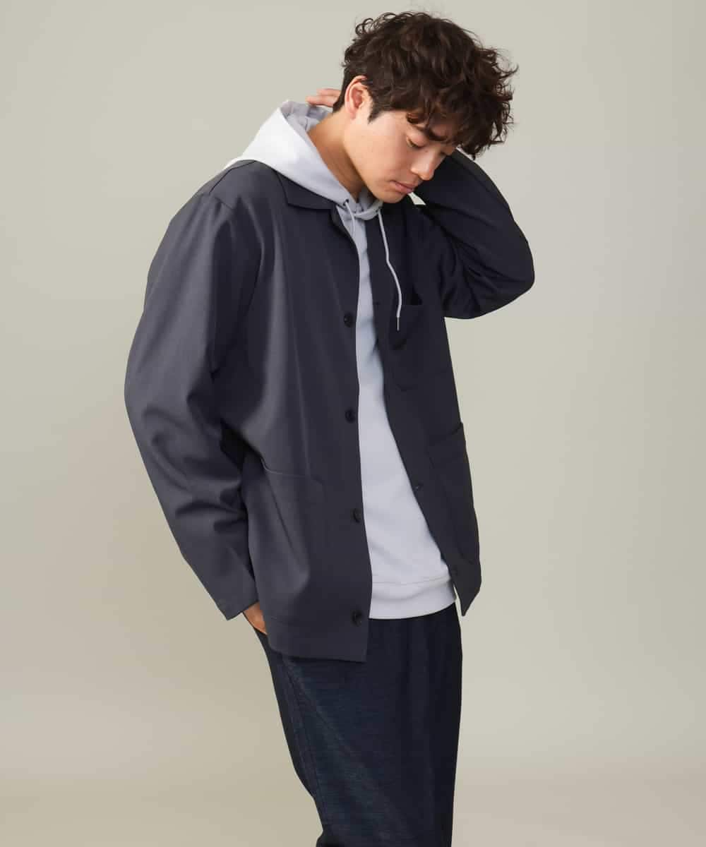 KHKKV01054 a.v.v MEN(アー・ヴェ・ヴェ) 【累計2.5万枚販売】なめらかダンボールパーカー ベージュ