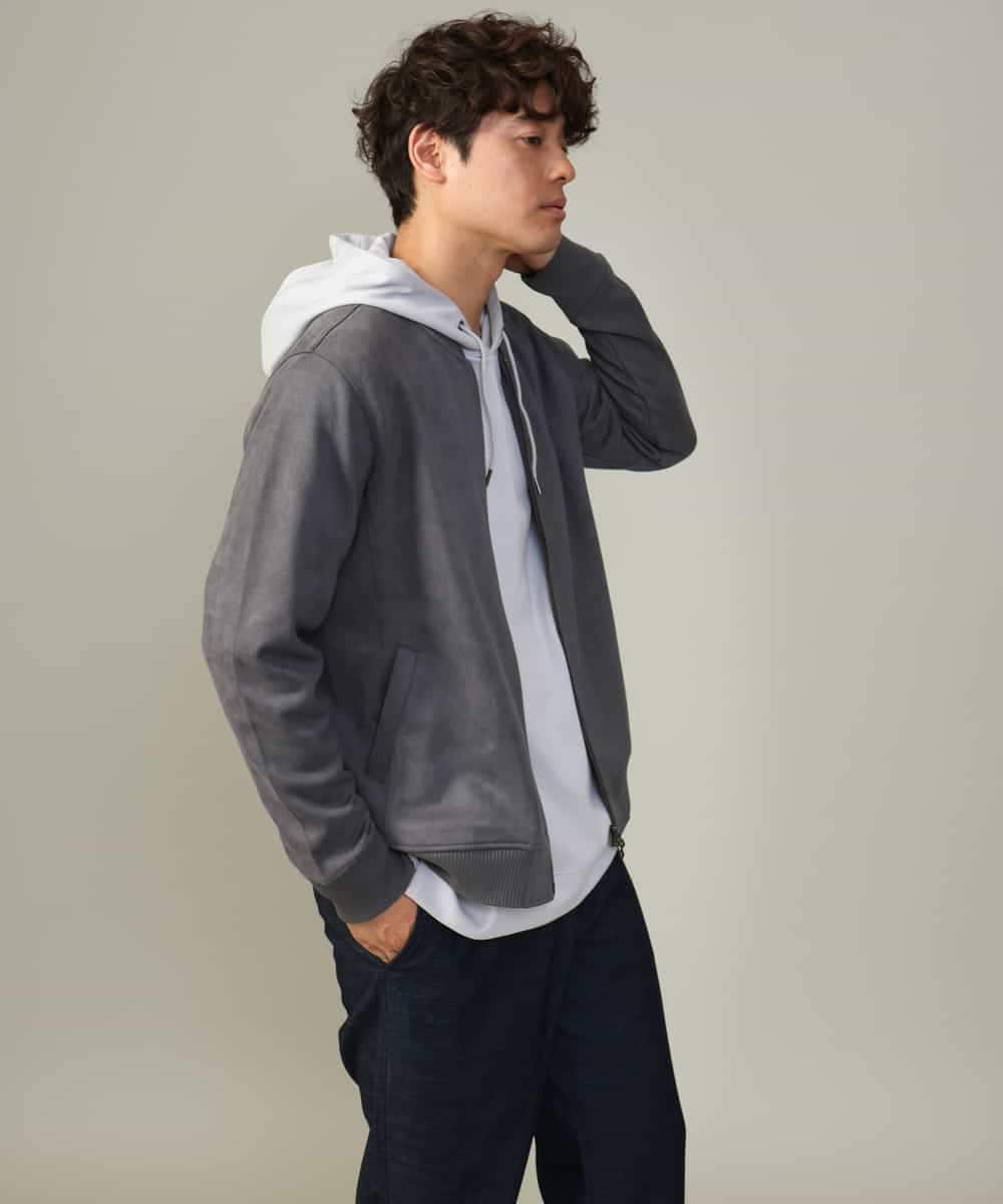 KHKKV01054 a.v.v MEN(アー・ヴェ・ヴェ) 【累計2.5万枚販売】なめらかダンボールパーカー ベージュ