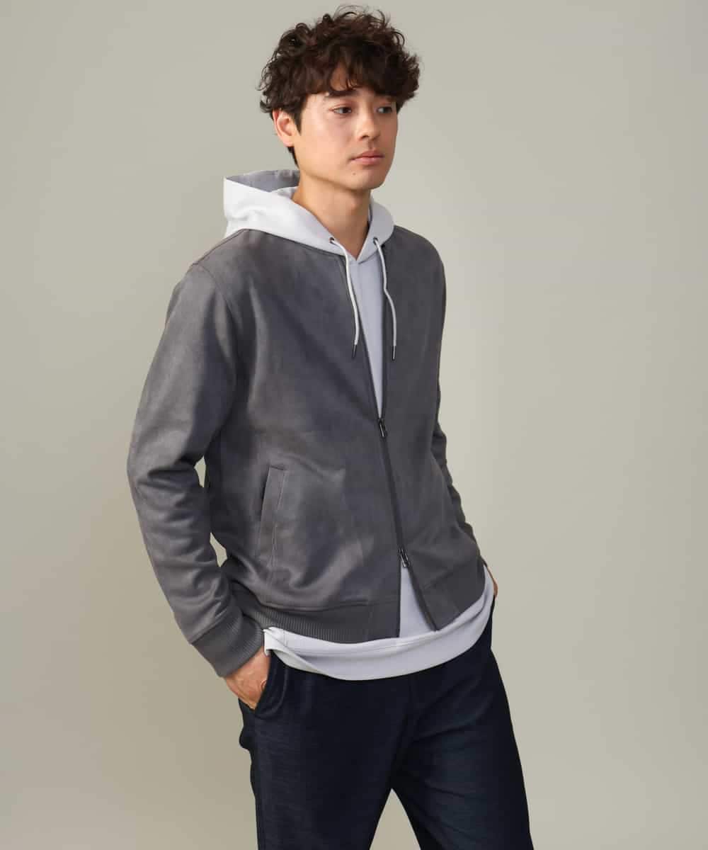 KHKKV01054 a.v.v MEN(アー・ヴェ・ヴェ) 【累計2.5万枚販売】なめらかダンボールパーカー ベージュ