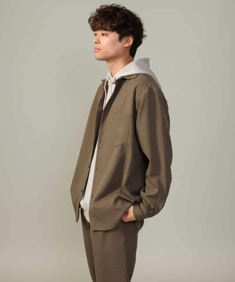 KHKKV01054 a.v.v MEN(アー・ヴェ・ヴェ) 【累計2.5万枚販売】なめらかダンボールパーカー ベージュ