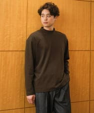 KHKKV03034 a.v.v MEN(アー・ヴェ・ヴェ) 【ジャケインにオススメ】ポンチモックネックカットソー ブラック